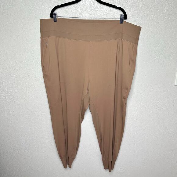 Athleta Venice Jogger Pants High Rise Rustic Beige Women Plus 3X - Picture 2 of 8
